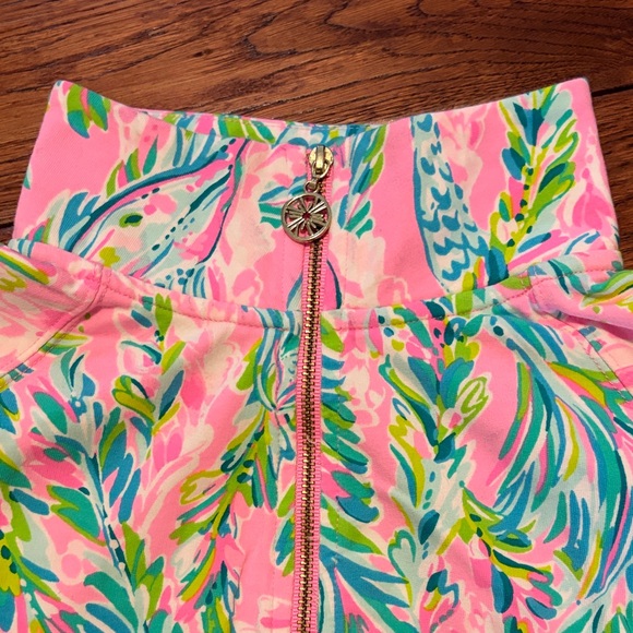 Lilly Pulitzer 50+ UPF Skipper Round Hem Popover Pink Green Blue Floral - Picture 4 of 7